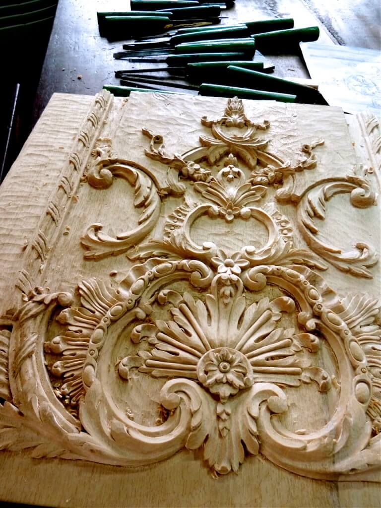 French-style boiserie panel based