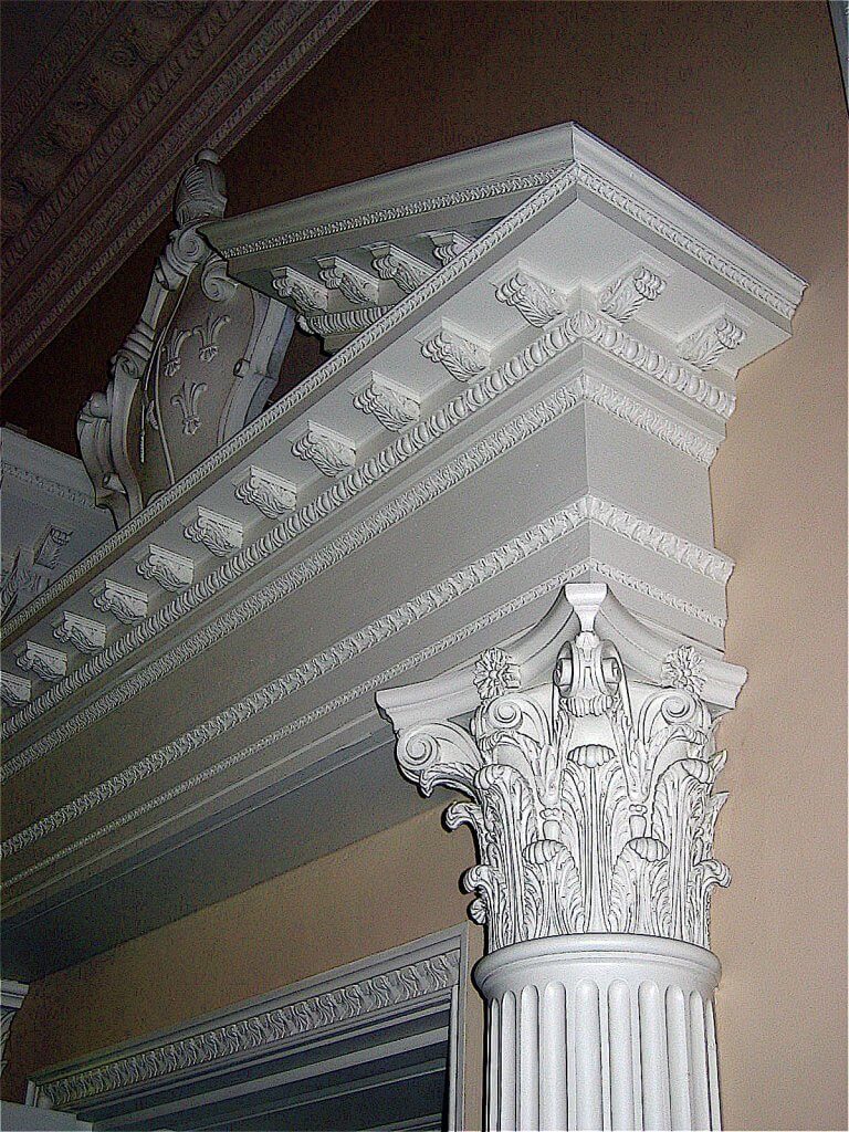 Hand-carved Corinthian capital for Fulham Palace, London