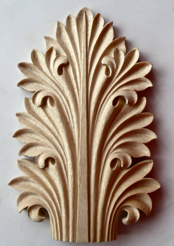 Greek-style acanthus leaf woodcarving by Agrell Architectural Carving