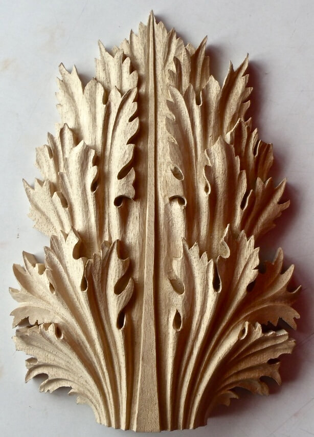Roman-style acanthus leaf woodcarving by Agrell Architectural Carving
