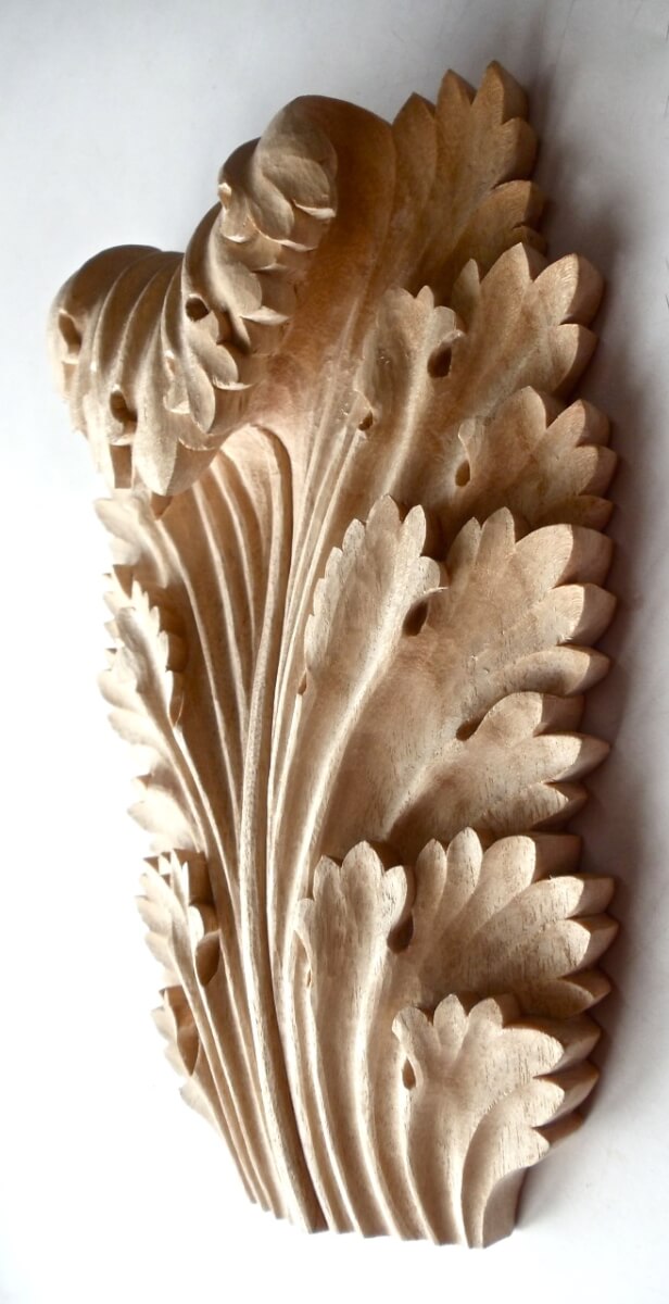 Roman-style acanthus leaf woodcarving by Agrell Architectural Carving
