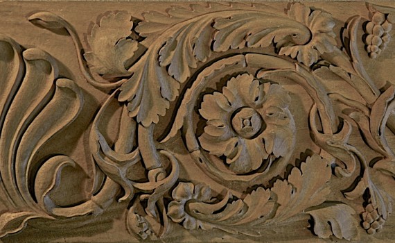 Roman-style frieze hand-carved by Agrell Architectural Carving.