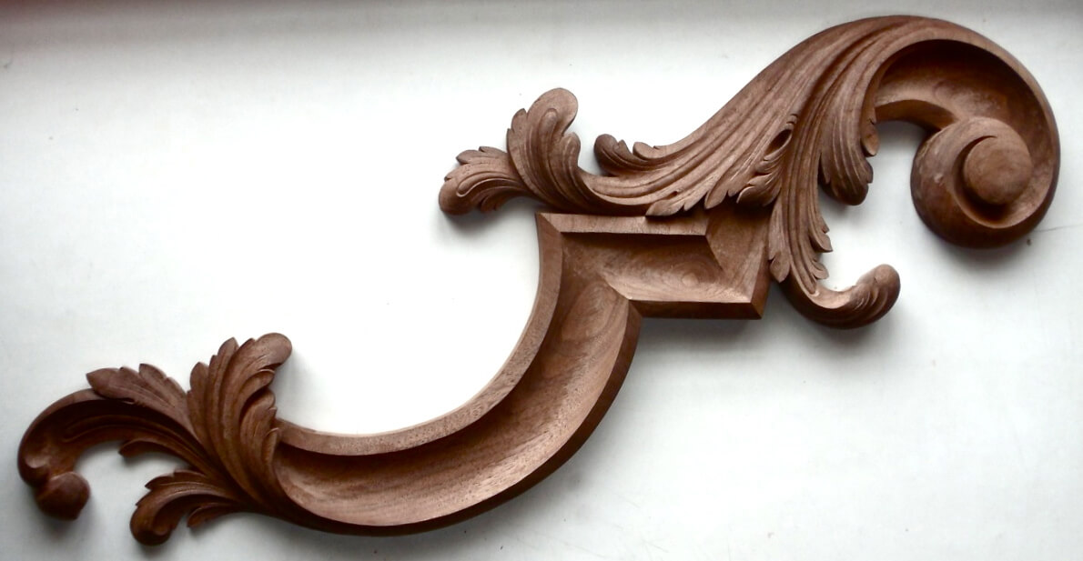Acanthus leaf scroll woodcarving by Agrell Architectural Carving