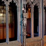 The original carved Gothic screen