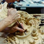 Applying the details to a Rococo fire surround