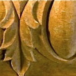 Wood-carved Roman-style egg and leaf moulding by Agrell Architectural Carving.