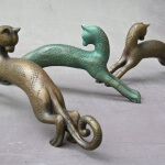 Bronze cats by Armand-Albert Rateau