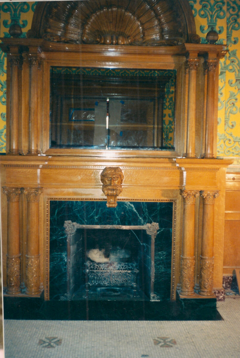 Reproduction of Utah Governor's Mansion fire surround