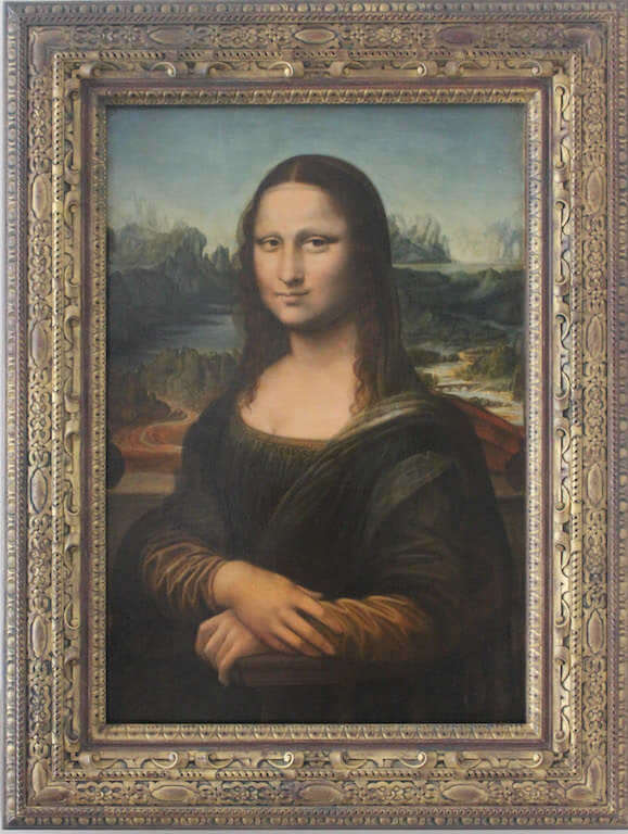 The finished Mona Lisa frame