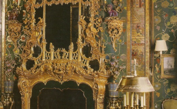 English Rococo fire surround hand-carved and gilded by Agrell Architectural Carving