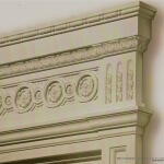 Neoclassical-style over-door, hand-carved in wood by Agrell Architectural Carving