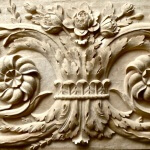 Versailles-style panel hand-carved in wood