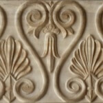 Neoclassical-style wood moulding with acanthus leaves and honeysuckle, hand-carved by Agrell Architectural Carving
