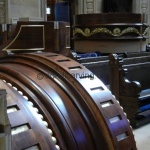 Installation of the organ case at the Cathedral of St. Paul, Minnesota