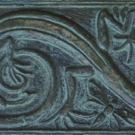 Art Nouveau-style frieze cast in bronze