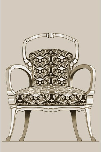 Detail: Art Nouveau-style chair